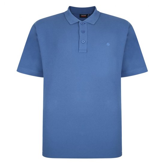 Espionage P074C Polo Majica s Kratkimi Rokavi Plavičasto Modra - Polo majice - Moške Polo Majice za Močnejše Postave