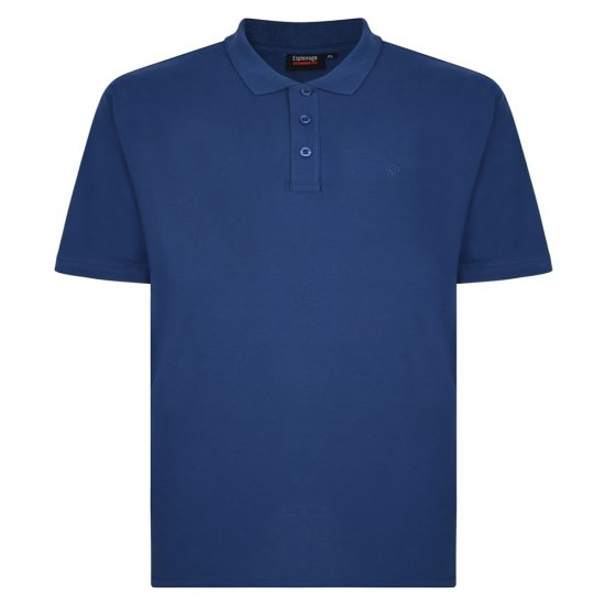 Espionage P074C Polo Majica s Kratkimi Rokavi Temno Modra - Polo majice - Moške Polo Majice za Močnejše Postave