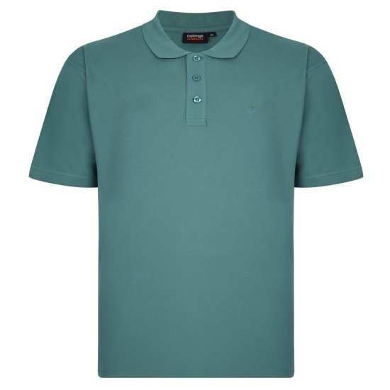 Espionage P074C Polo Majica s Kratkimi Rokavi Smrekovo Zelena - Polo majice - Moške Polo Majice za Močnejše Postave