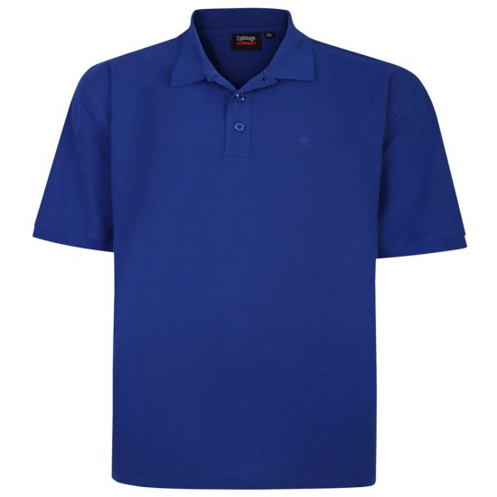 Espionage P074C Polo Majica s Kratkimi Rokavi Kraljevo Modra - Polo majice - Moške Polo Majice za Močnejše Postave
