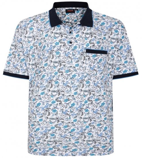 Espionage P224 polo majica s ptičjim vzorcem - Polo majice - Moške Polo Majice za Močnejše Postave