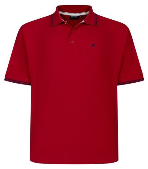 Espionage P232 Pique polo majica rdeča/mornarska - Polo majice - Moške Polo Majice za Močnejše Postave