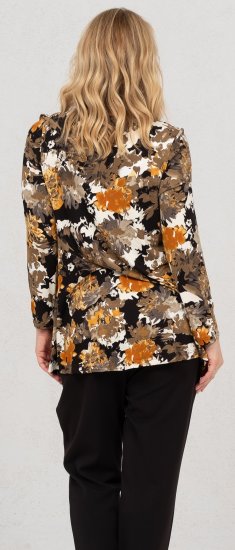 Scandinavian Caramel Flower Petals Tunic Orange and Brown - Natisnjene majice za ženske - 