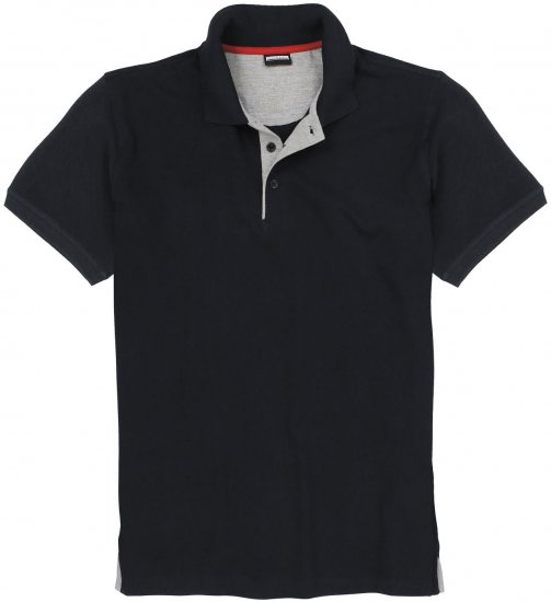Adamo Pablo Comfort fit Polo Shirt Black - Polo majice - Moške Polo Majice za Močnejše Postave