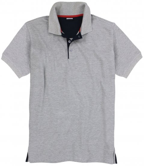 Adamo Pablo Comfort fit Polo Shirt Grey - Polo majice - Moške Polo Majice za Močnejše Postave