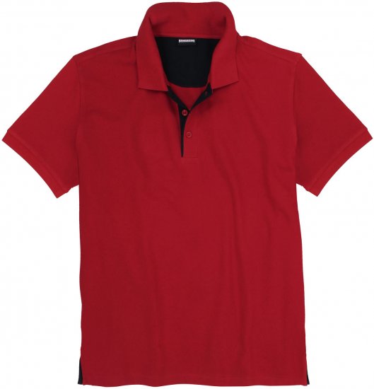 Adamo Pablo Comfort fit Polo Shirt Red - Polo majice - Moške Polo Majice za Močnejše Postave