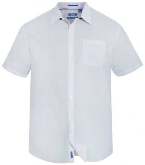 D555 Delmar Easy Iron-Shirt White - Srajce - Moške srajce za Močnejše Postave