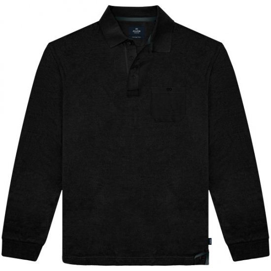 Double Outfitters PS-3100 Polo Shirt Chest Pocket Black - Polo majice - Moške Polo Majice za Močnejše Postave