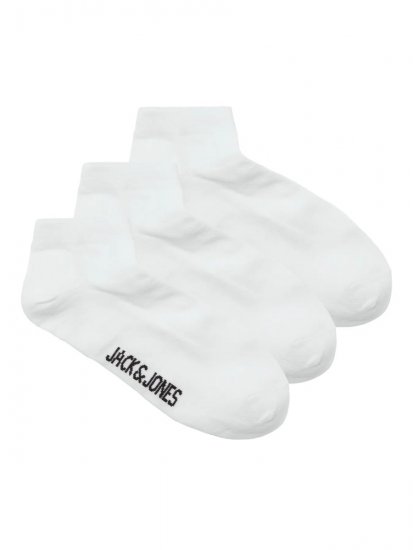 Jack & Jones Louis Nogavice Bela 3-pack - Spodnje perilo & kopalne hlače - Moško Spodnje Perilo za močnejše postave