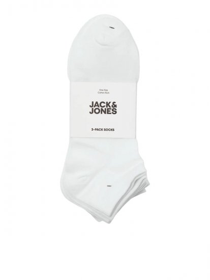 Jack & Jones Louis Nogavice Bela 3-pack - Spodnje perilo & kopalne hlače - Moško Spodnje Perilo za močnejše postave