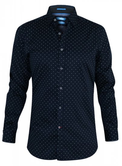 D555 Rashard Long Sleeve Printed Shirt - Srajce - Moške srajce za Močnejše Postave