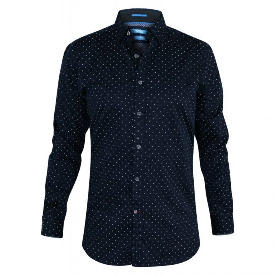D555 Rashard Long Sleeve Printed Shirt - Srajce - Moške srajce za Močnejše Postave