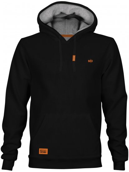 Motley Denim Riga Hoodie Black - Puloverji & jopice - Moški Puloverji & Jopice za Močnejše Postave