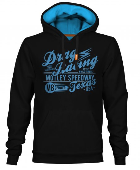 Motley Denim Ripley Hoodie Black - Puloverji & jopice - Moški Puloverji & Jopice za Močnejše Postave