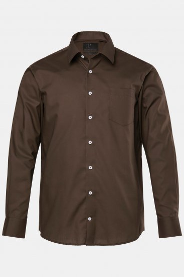 JP1880 Shirt Business Long Sleeve Brown - Srajce - Moške srajce za Močnejše Postave
