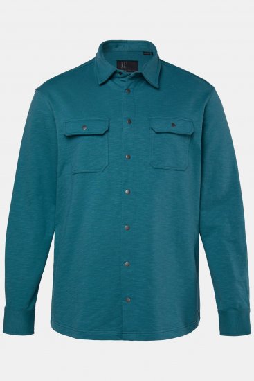 JP1880 Jersey Shirt Long Sleeve Modern Fit Blue - Srajce - Moške srajce za Močnejše Postave