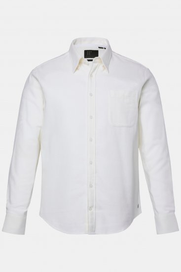 JP1880 Checked Flannel Shirt Long Sleeve Creamy White - Srajce - Moške srajce za Močnejše Postave