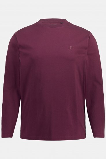 JP1880 Long Sleeve OEKO-TEX T-shirt Dark Red - Kratke Majice - Moške kratke majice za močnejše postave