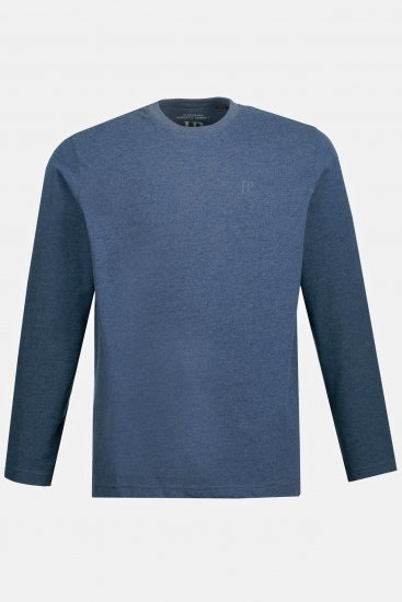 JP1880 Long Sleeve OEKO-TEX T-Shirt Blue Denim - Kratke Majice - Moške kratke majice za močnejše postave