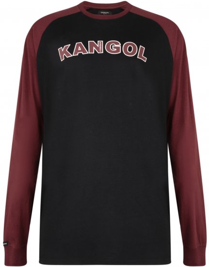 Kangol Rufio Long Sleeve T-shirt Black - Kratke Majice - Moške kratke majice za močnejše postave
