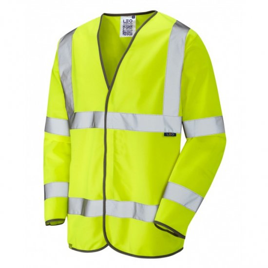 Leo Shirwell Ecoviz Sleeved Waistcoat Hi-Vis Yellow - Delovne obleke - Delovne Obleke Močnejše postave