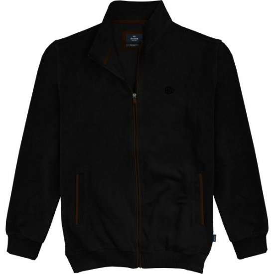 Double Outfitters SEL-1168 Pulover z zadrgo Črna - Puloverji & jopice - Moški Puloverji & Jopice za Močnejše Postave