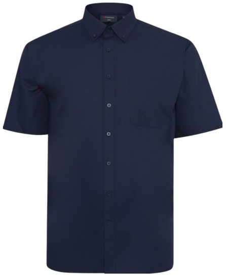 Espionage SH149 Plain Short Sleeve Shirt Navy - Srajce - Moške srajce za Močnejše Postave