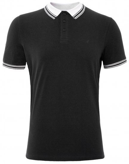 Kangol Shipley Polo Black - Polo majice - Moške Polo Majice za Močnejše Postave