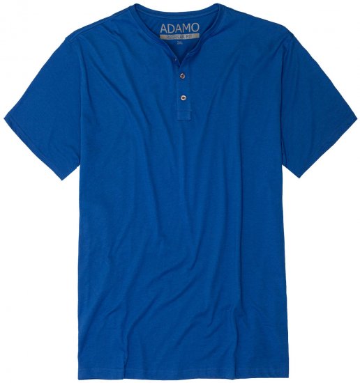 Adamo Silas Regular fit Serafino T-shirt Royal Blue - Kratke Majice - Moške kratke majice za močnejše postave