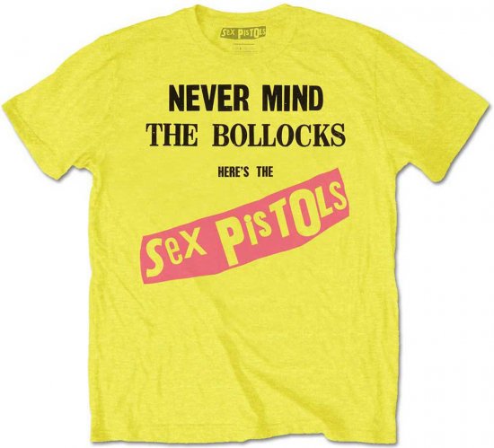 Sex Pistols Never Mind The Bollocks T-shirt Yellow - Kratke Majice - Moške kratke majice za močnejše postave
