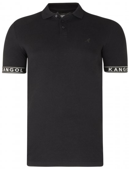 Kangol Steep Polo Black - Polo majice - Moške Polo Majice za Močnejše Postave