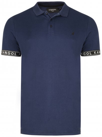 Kangol Steep Polo Navy - Polo majice - Moške Polo Majice za Močnejše Postave