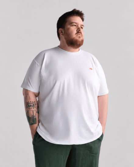 Motley Denim Stockholm T-shirt White - Kratke Majice - Moške kratke majice za močnejše postave