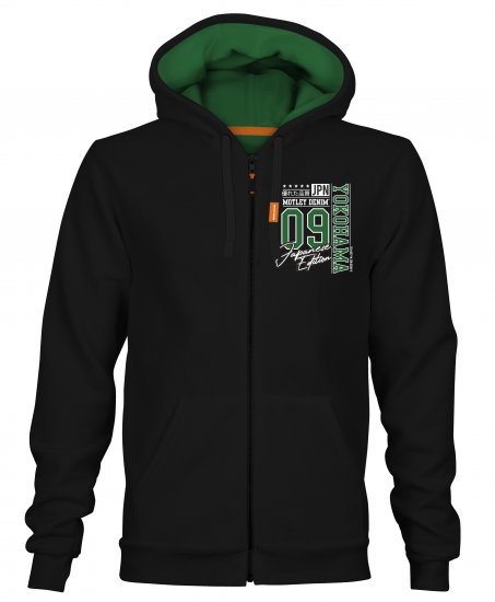 Motley Denim Stockton Hoodie Black - Puloverji & jopice - Moški Puloverji & Jopice za Močnejše Postave