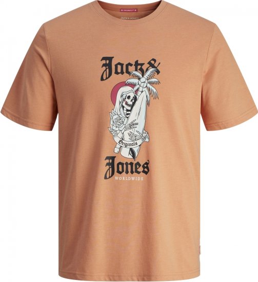 Jack & Jones JORCOCONUT T-shirt Canyon Sunset - Kratke Majice - Moške kratke majice za močnejše postave