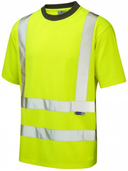 Leo Braunton Coolviz T-shirt Hi-Vis Yellow - Delovne Obleke - Delovne Obleke Močnejše postave