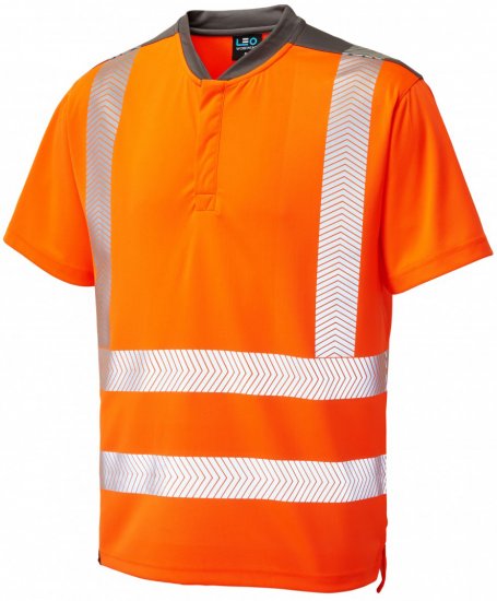 Leo Putsborough COOLMAX® Performance T-Shirt Hi-Vis Orange - Delovne obleke - Delovne Obleke Močnejše postave