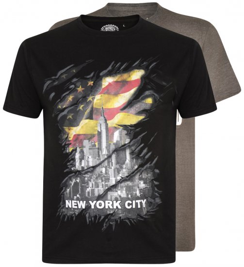 Kam Jeans 5312 T-shirt 2-pack - Kratke Majice - Moške kratke majice za močnejše postave