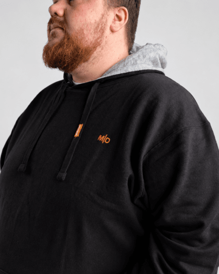 Motley Denim Riga Hoodie Black - Puloverji & jopice - Moški Puloverji & Jopice za Močnejše Postave