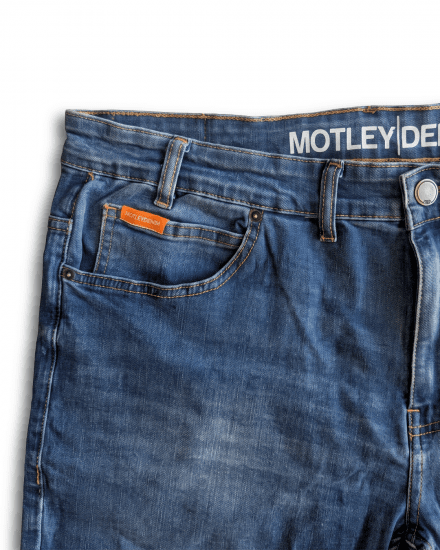 Motley Denim Soho 5-Pocket Jeans Blue Wash - Kavbojke & hlače - Moške Kavbojke in Hlače za Močnejše Postave