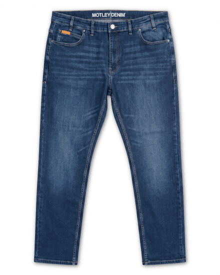 Motley Denim Soho 5-Pocket Jeans Mid Wash - Kavbojke & hlače - Moške Kavbojke in Hlače za Močnejše Postave