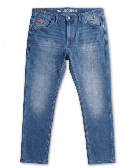 Motley Denim Soho 5-Pocket Jeans Blue Wash - Kavbojke & hlače - Moške Kavbojke in Hlače za Močnejše Postave