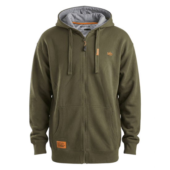 Motley Denim Copenhagen Hoodie Dark Khaki - Puloverji & jopice - Moški Puloverji & Jopice za Močnejše Postave