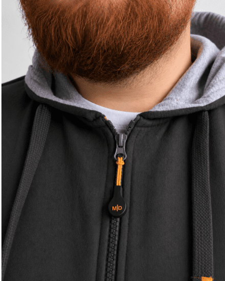 Motley Denim Copenhagen Hoodie Charcoal - Puloverji & jopice - Moški Puloverji & Jopice za Močnejše Postave