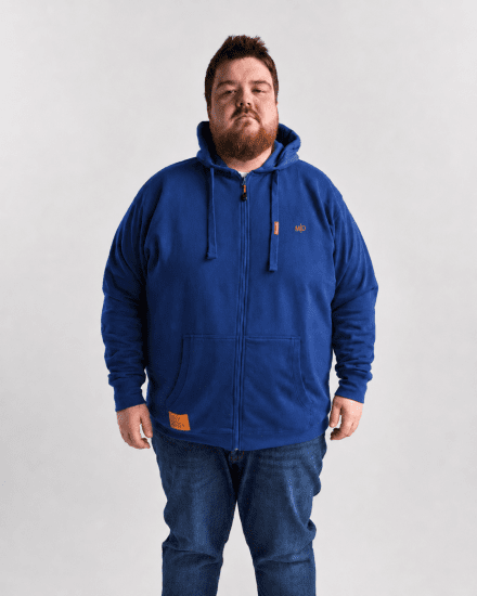 Motley Denim Copenhagen Hoodie Royal Blue - Puloverji & jopice - Moški Puloverji & Jopice za Močnejše Postave