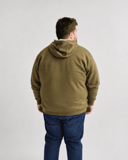 Motley Denim Copenhagen Hoodie Dark Khaki - Puloverji & jopice - Moški Puloverji & Jopice za Močnejše Postave
