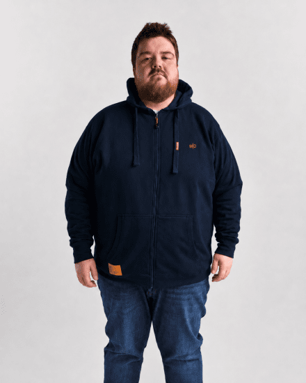 Motley Denim Copenhagen Hoodie Navy - Puloverji & jopice - Moški Puloverji & Jopice za Močnejše Postave