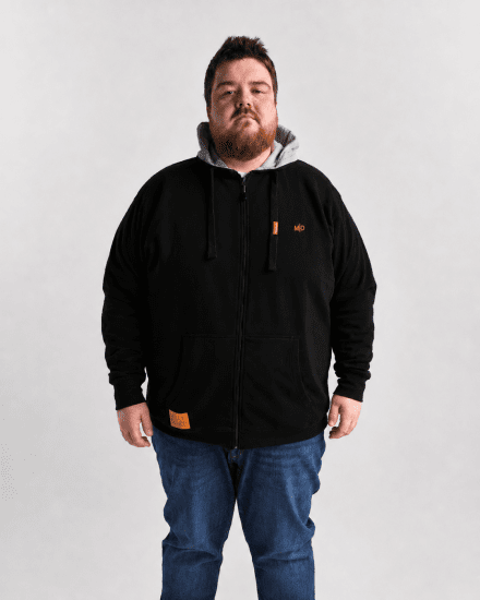 Motley Denim Copenhagen Hoodie Black - Puloverji & jopice - Moški Puloverji & Jopice za Močnejše Postave