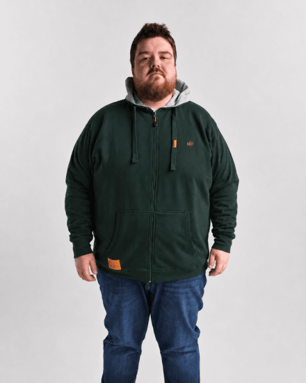 Motley Denim Copenhagen Hoodie Racing Green - Puloverji & jopice - Moški Puloverji & Jopice za Močnejše Postave