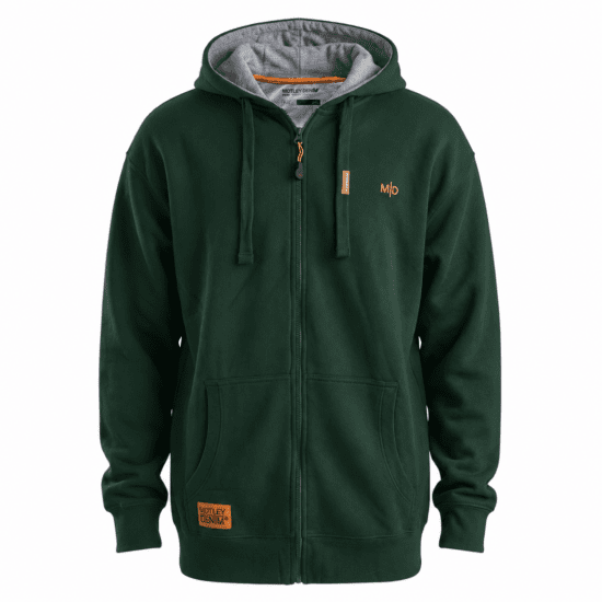 Motley Denim Copenhagen Hoodie Racing Green - Puloverji & jopice - Moški Puloverji & Jopice za Močnejše Postave